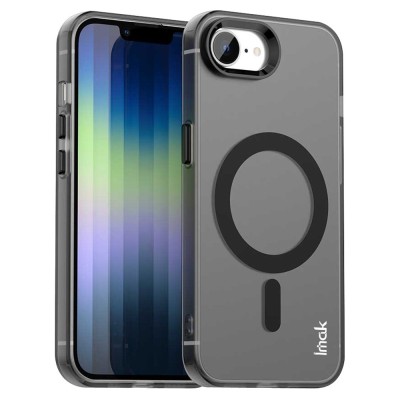 "IMAK" Candy MagSafe Matte Hard Silicone (TPU) Case - Black (iPhone 17e / 16e)