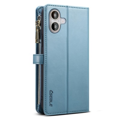 "ESEBLE" Solid Case with Detachable Wallet - Blue (iPhone 16)