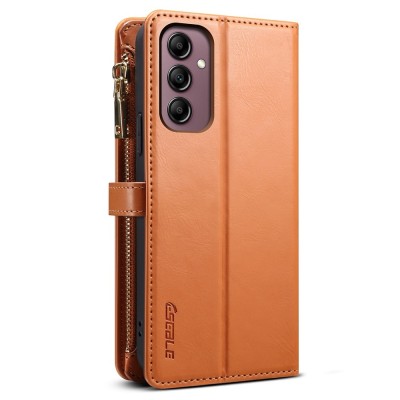 "ESEBLE" Solid Case with Detachable Wallet - Brown (Galaxy A55)