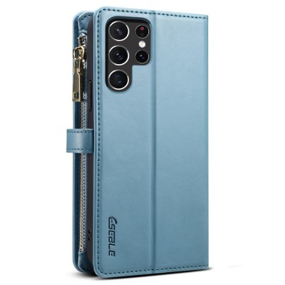 "ESEBLE" Solid Case with Detachable Wallet - Blue (Galaxy S22 Ultra)
