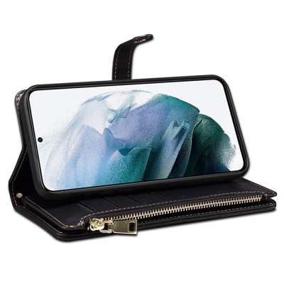 "ESEBLE" Solid Case with Detachable Wallet - Black (Galaxy S24+)