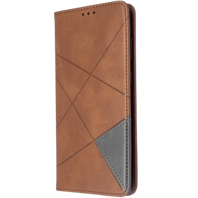 "Binfen" Geometric Flip Book Case - Brown (Galaxy S20+)