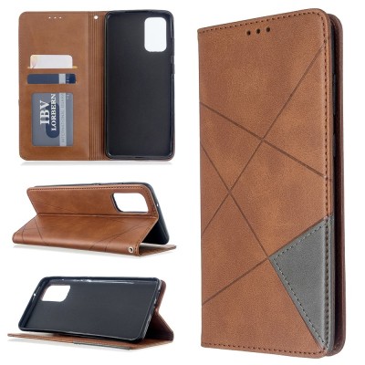 "Binfen" Geometric Flip Book Case - Brown (Galaxy S20+)