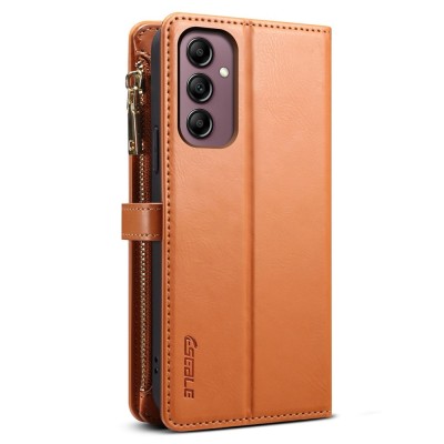 "ESEBLE" Solid Case with Detachable Wallet - Brown (Galaxy S25)