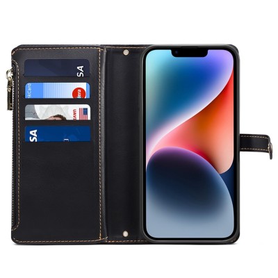 "ESEBLE" Solid Case with Detachable Wallet - Black (iPhone 15)