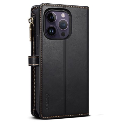 "ESEBLE" Solid Case with Detachable Wallet - Black (iPhone 15 Pro)