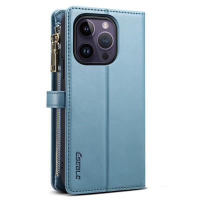 "ESEBLE" Solid Case with Detachable Wallet - Blue (iPhone 15 Pro)