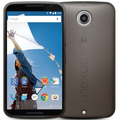 Motorola Nexus 6 skaidrus (permatomas) kieto silikono TPU ploniausias pasaulyje pilkas dėklas / Priedai.lt