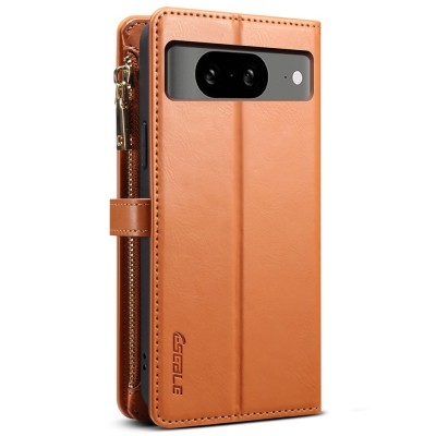 "ESEBLE" Solid Case with Detachable Wallet - Brown (Pixel 8)