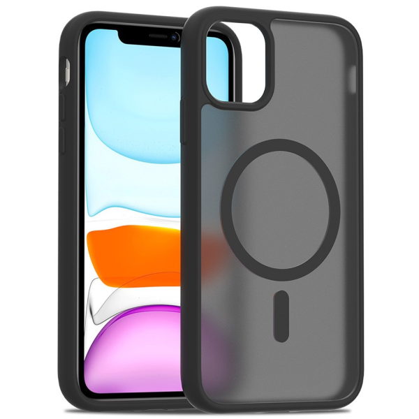 "Mofan" MagSafe Matte Hard Silicone (TPU) Case - Black (iPhone 11 / XR)