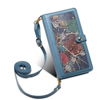 "ESEBLE" Solid Case with Detachable Wallet - Blue (Galaxy A54)