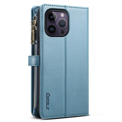 "ESEBLE" Solid Case with Detachable Wallet - Blue (iPhone 15 Pro Max)