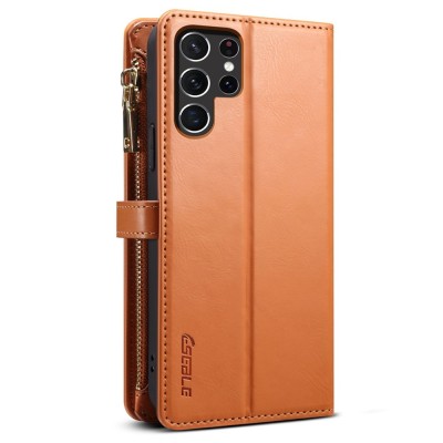 "ESEBLE" Solid Case with Detachable Wallet - Brown (Galaxy S25 Ultra)