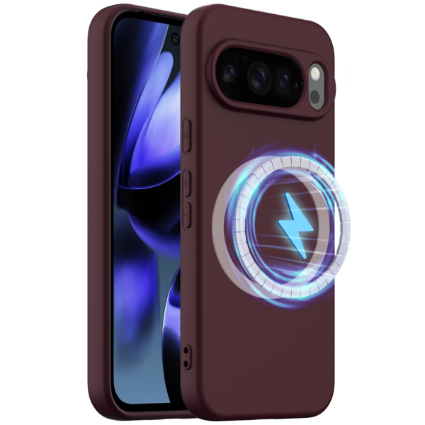 "Shell" MagSafe Hard Silicone (TPU) Case Cover - burgundy (Pixel 10 Pro XL)