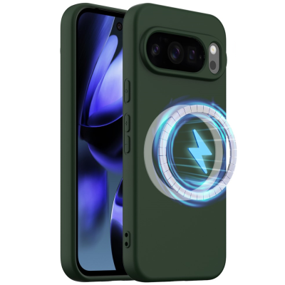 "Shell" MagSafe Hard Silicone (TPU) Case Cover - dark green (Pixel 10 Pro XL)