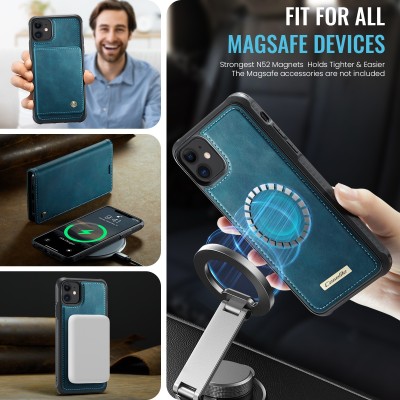 „CaseMe“ MagSafe Leather 2-in-1 Flip Case - Green (iPhone 11)