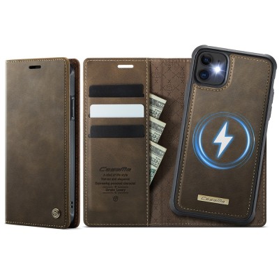 „CaseMe“ MagSafe Leather 2-in-1 Flip Case - Brown (iPhone 11)