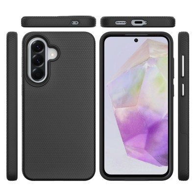 „TUKU“ Shockproof Magsafe hard silicone case - black (Galaxy A37 / A36 / A56)