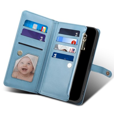 "ESEBLE" Solid Case with Detachable Wallet - Blue (Galaxy S25+)