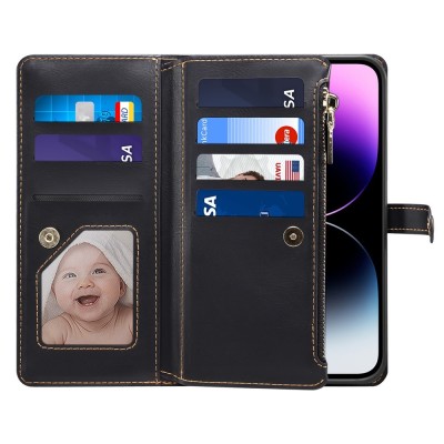 "ESEBLE" Solid Case with Detachable Wallet - Black (iPhone 16 Plus)