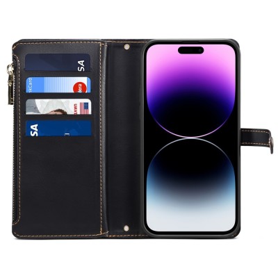 "ESEBLE" Solid Case with Detachable Wallet - Black (iPhone 16 Plus)