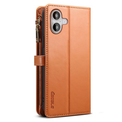 "ESEBLE" Solid Case with Detachable Wallet - Brown (iPhone 16 Plus)
