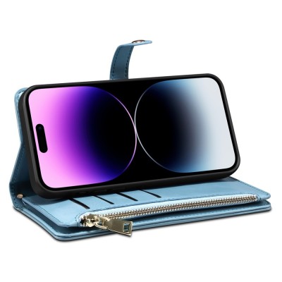 "ESEBLE" Solid Case with Detachable Wallet - Blue (iPhone 16 Plus)