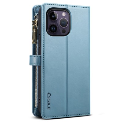 "ESEBLE" Solid Case with Detachable Wallet - Blue (iPhone 16 Pro Max)