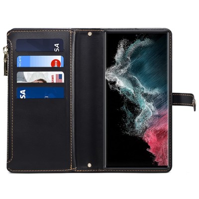 "ESEBLE" Solid Case with Detachable Wallet - Black (Galaxy S24 Ultra)