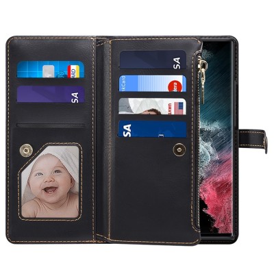"ESEBLE" Solid Case with Detachable Wallet - Black (Galaxy S24 Ultra)