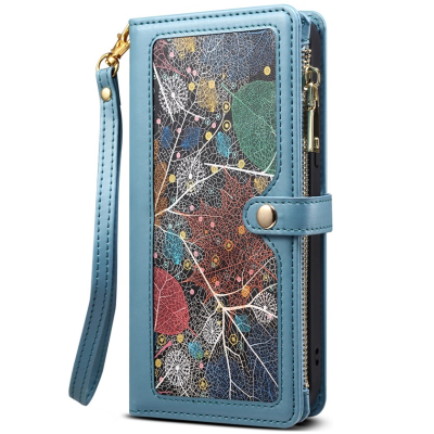"ESEBLE" Solid Case with Detachable Wallet - Blue (Galaxy S24 Ultra)