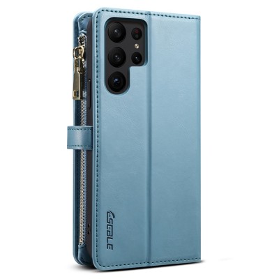 "ESEBLE" Solid Case with Detachable Wallet - Blue (Galaxy S24 Ultra)