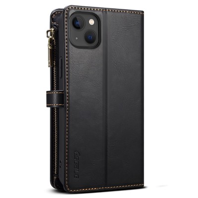 "ESEBLE" Solid Case with Detachable Wallet - Black (iPhone 15 Plus)