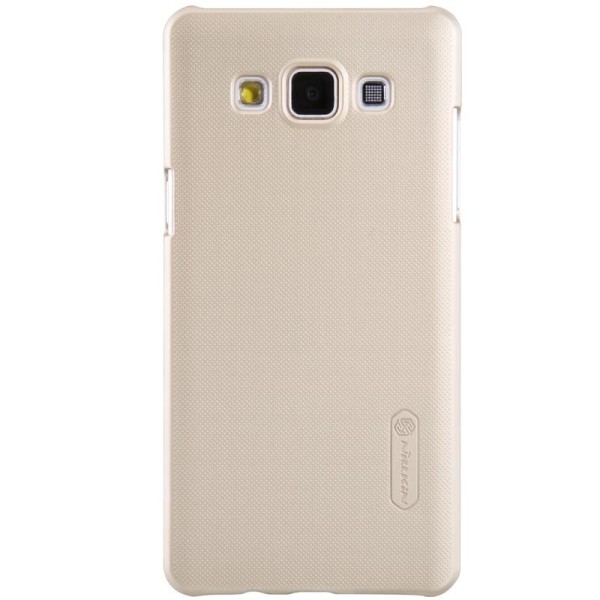„Nillkin“ Frosted Shield dėklas - auksinis + apsauginė ekrano plėvelė (Galaxy A5 2015)