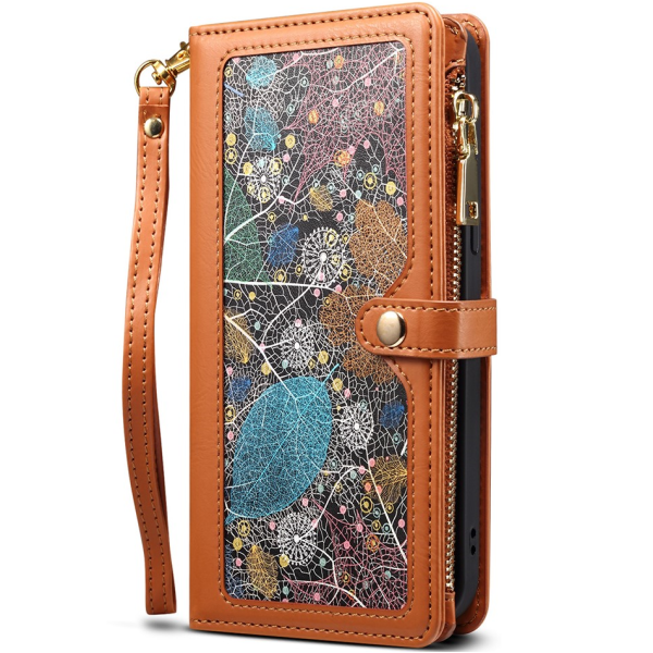 "ESEBLE" Solid Case with Detachable Wallet - Brown (iPhone 15 Plus)