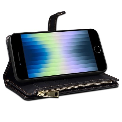 "ESEBLE" Solid Case with Detachable Wallet - Black (iPhone 6 / 7 / 8 / SE 2020 / SE 2022)
