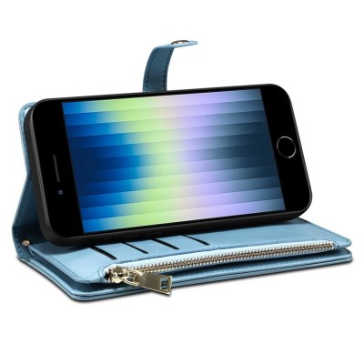 "ESEBLE" Solid Case with Detachable Wallet - Blue (iPhone 6 / 7 / 8 / SE 2020 / SE 2022)