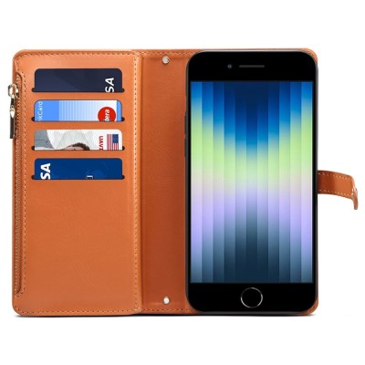 "ESEBLE" Solid Case with Detachable Wallet - Brown (iPhone 6 / 7 / 8 / SE 2020 / SE 2022)