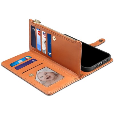 "ESEBLE" Solid Case with Detachable Wallet - Brown (iPhone 6 / 7 / 8 / SE 2020 / SE 2022)