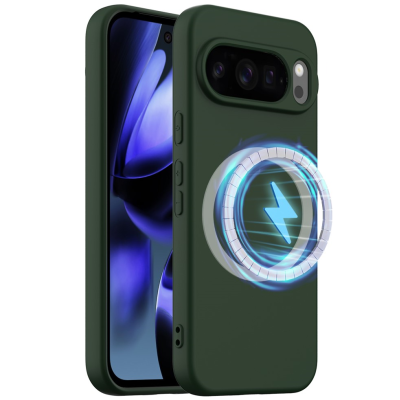 "Shell" MagSafe Hard Silicone (TPU) Case Cover - dark green (Pixel 10 / 10 Pro)