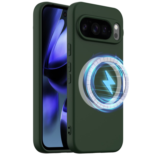 "Shell" MagSafe Hard Silicone (TPU) Case Cover - dark green (Pixel 10 / 10 Pro)
