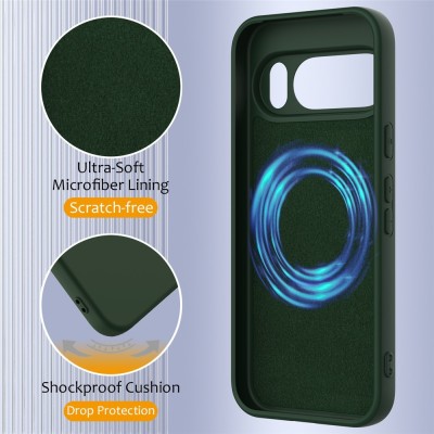"Shell" MagSafe Hard Silicone (TPU) Case Cover - dark green (Pixel 10 / 10 Pro)