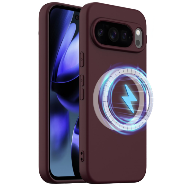 "Shell" MagSafe Hard Silicone (TPU) Case Cover - burgundy (Pixel 10 / 10 Pro)