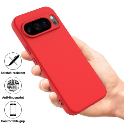 "Shell" hard silicone (TPU) case - red (Pixel 10 / 10 Pro)