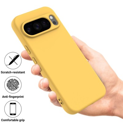 "Shell" hard silicone (TPU) case - yellow (Pixel 10 / 10 Pro)