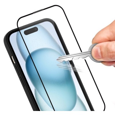 "WANLONFENG" Candy MagSafe hard silicone case + screen protector - black (Xiaomi 17 Ultra)