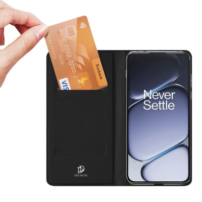"Dux Ducis" Skin Solid Flip Case - black (OnePlus 15R / Ace 6T / Ace 6)