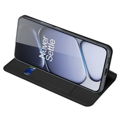 "Dux Ducis" Skin Solid Flip Case - black (OnePlus 15R / Ace 6T / Ace 6)