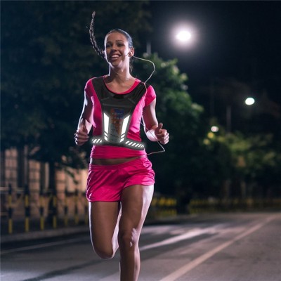 Running vest with storage pockets - black