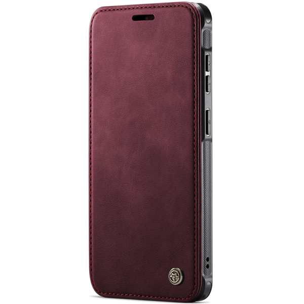 „CaseMe“ MagSafe Retro Flip Case - burgundy (Galaxy A17 / A26 / A16)